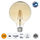 99043 Λάμπα LED Long Filament E27 G125 Γλόμπος 8W 720lm 360° AC 220-240V IP20 Φ12.5 x Υ18cm Ultra Θερμό Λευκό 2200 K με Μελί Γυαλί Dimmable - 3 Χρόνια Εγγύηση