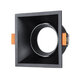 ALPHA 77833 Χωνευτό Κινούμενο Τετράγωνο Σποτ Οροφής για Λάμπα MR16/GU10 - IP20 - Χυτό Αλουμίνιο - Μ9 x Π9 x Υ4.5cm - Μαύρο - 5 Χρόνια Εγγύηση - 2