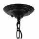 Vintage Industrial Κρεμαστό Φωτιστικό Οροφής Τρίφωτο Μαύρο Μεταλλικό Πολυέλαιος με Καπέλο Φ56  LIMI 01091 - 12