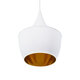 SHANGHAI WHITE 01026-A Μοντέρνο Κρεμαστό Φωτιστικό Οροφής Μονόφωτο 1 x E27 Λευκό Μεταλλικό Καμπάνα Φ25 x Υ30cm - 5