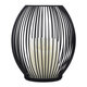 CADLE 76496 Διακοσμητικό Realistic Κερί με LED Εφέ Κινούμενης Φλόγας - Μπαταρίας 2 x AA (Δεν Συμπεριλαμβάνονται) & Ασύρματο Χειριστήριο IR Θερμό Λευκό 2700K Dimmable Μαύρο Φ16 x Υ18cm