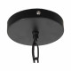 Vintage Κρεμαστό Φωτιστικό Οροφής Πολύφωτο Μαύρο Μεταλλικό Πολυέλαιος με Μπεζ Σχοινί Φ53  VITRUVIAN 01141 - 9