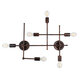 ® PIPING 00665 Vintage Επιτοίχιο Φωτιστικό Πολύφωτο 6 x E27 IP20 Χάλκινο Μέταλλο - Μ66 x Π9.5 x Υ49cm - 2