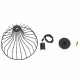 Vintage Industrial Κρεμαστό Φωτιστικό Οροφής Μονόφωτο Μαύρο Μεταλλικό Πλέγμα Καμπάνα Φ30  TERE 01165 - 9