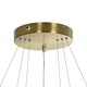 NEMESIS TRIO 61169-DECO Μοντέρνο Κρεμαστό Φωτιστικό Οροφής LED 100W 12123lm 360° AC 220-240V IP20 Ρυθμιζόμενο Λευκό CCT με Χειριστήριο από 2700K έως 6000K Dimmable - Lumileds SMD Chip - Χρυσό Βούρτσας - Μ60 x Π60 x Υ60cm - 3 Χρόνια Εγγύηση - 8