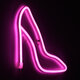 78577 Φωτιστικό Ταμπέλα Φωτεινή Επιγραφή NEON LED Σήμανσης WOMEN SHOES 5W με Καλώδιο Τροφοδοσίας USB - Μπαταρίας 3xAAA (Δεν Περιλαμβάνονται) - Ροζ - 6