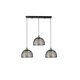 GloboStar® GLIND 201-0082 Vintage Κρεμαστό Φωτιστικό Ράγα Ράγα Τρίφωτο 3 x E27 IP20 Μαύρο Μέταλλο - Μ55 x Π25 x Υ70cm