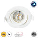 DE VALERA 60184 Χωνευτό LED Κινούμενο Spot Downlight 5W 475lm 45° AC 220-240V IP44 Φ9cm x Υ4cm - Στρόγγυλο - Λευκό - Θερμό Λευκό 2700K - Bridgelux Chip - TÜV Certified Driver - 5 Χρόνια Εγγύηση