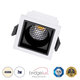 PLUTO-S 60264 Χωνευτό LED Spot Downlight TrimLess Μ6.4xΠ6.4cm 7W 910lm 38° AC 220-240V IP20 Μ6.4 x Π6.4 x Υ4.9cm - Τετράγωνο - Λευκό με Μαύρο Κάτοπτρο & Anti-Glare HoneyComb - Φυσικό Λευκό 4500K - Bridgelux COB - 5 Years Warranty