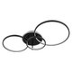kelvo® NEMESIS KLV-101-0205 Φωτιστικό Οροφής LED 98W 9800lm 360° AC 220-240V IP20 Ρυθμιζόμενο Λευκό CCT με Χειριστήριο από 2700K έως 6000K Dimmable - Lumileds SMD Chip - Μαύρο Ματ - Μ89 x Π60 x Υ19cm - 3 Χρόνια Εγγύηση - 5