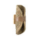 GUAVA 02222 Boho Φωτιστικό Τοίχου - Απλίκα Μονόφωτο 1 x E27 AC220-240V IP20 - Μ11 x Π13 x Υ30cm - Μπεζ Ξύλινο Μπαμπού Πλέγμα - 5 Χρόνια Εγγύηση - 2