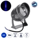 SPOTXENIA 90634 Σποτ Φωτισμου με Αντιθαμβωτική Γρίλια LED 16W 1360lm 3° DC 24V Αδιάβροχο IP65 Μπλε Dimmable - Bridgelux COB Chip - Σφυρήλατο Γκρι Ανθρακί - Μ9 x Π9 x Υ12cm - 3 Χρόνια Εγγύηση