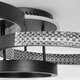 kelvo® DIAMOND KLV-101-0226 Φωτιστικό Οροφής LED 100W 10000lm 360° AC 220-240V IP20 Ρυθμιζόμενο Λευκό CCT με Χειριστήριο από 2700K έως 6000K Dimmable - Lumileds SMD Chip - Μαύρο Ματ - Μ80 x Π50 x Υ20cm - 3 Χρόνια Εγγύηση - 6