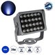 FLOODXENA 90131 Προβολέας Σποτ Wall Washer LED 24W 2040lm 10° AC 220-240V Αδιάβροχο IP65 Μπλε - Bridgelux SMD Chip - Γκρι Ανθρακί - Μ18 x Π12 x Υ18cm - 3 Χρόνια Εγγύηση