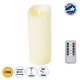 FIREFLAME 79544 Διακοσμητικό Realistic Κερί Παραφίνης με LED Εφέ Κινούμενης Φλόγας - Μπαταρίας & Ασύρματο Χειριστήριο IR Θερμό Λευκό 3000K Dimmable - Φ10 x Υ25cm - 1