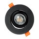 kelvo® OMEGA KLV-101-0036 Χωνευτό Κινούμενο Φωτιστικό Downlight Σποτ για Λάμπα MR16 με Ντουί GU10 AC 220-240V IP20 - Μαύρο Ματ - Μ10.5 x Π10.5 x Υ2.2cm / Q7.5cm - 8
