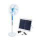 SOLARA-FAN 85355 Solar Fan Αυτόνομος Ηλιακός Επιδαπέδιος Ανεμιστήρας 25W 2 Λειτουργιών Ρεύματος με AC 220-240V ή με Φωτοβολταϊκό Panel 9V 12W & Επαναφορτιζόμενη Μπαταρία Li-ion 7.4V 4400mAh - 3 Ταχύτητες - Ενσωματωμένο USB 2.0 Charger Συσκευών - IP20 - Μ44 x Π37.5 x Υ132cm - Λευκό & Μπλε  - 2