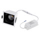PLUTO-M 60270 Χωνευτό LED Spot Downlight TrimLess Μ8.4xΠ8.4cm 10W 1300lm 38° AC 220-240V IP20 Μ8.4 x Π8.4 x Υ5.9cm - Τετράγωνο - Λευκό με Μαύρο Κάτοπτρο & Anti-Glare HoneyComb - Φυσικό Λευκό 4500K - Bridgelux COB - 5 Years Warranty - 7