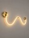 kelvo® LASSO KLV-101-0506 Φωτιστικό Τοίχου / Απλίκα LED 32W 3200lm 360° AC 220-240V IP20 Ρυθμιζόμενο Λευκό CCT με Διακόπτη στο Driver 2700K/4500K/6000K Triac Dimmable - Lumileds SMD Chip & ENEC/TÜV Driver - Σατινέ Χρυσό Βούρτσας - Μ120 x Π8 x Υ35cm - 5 Χρόνια Εγγύηση - 3