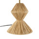 LUANA 02107 Boho Επιτραπέζιο Φωτιστικό Μονόφωτο 1 x E27 AC220-240V IP20 - Φ40 x Υ50cm - Μπεζ Ξύλινο Ρατάν Πλέγμα - 5 Χρόνια Εγγύηση - 6