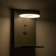 CROWN 61372 Μοντέρνο Φωτιστικό Τοίχου - Απλίκα Ξενοδοχείου Bed Side LED 5W 550lm 120° AC 220-240V - Reading Light - Φορτιστής USB 3A - Μ15 x Π15 x Υ23cm - Φυσικό Λευκό 4500K - Γκρι Ανθρακί - 8