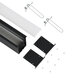 70818-3M AVATAR Linear Γραμμικό Αρχιτεκτονικό Χωνευτό Προφίλ Αλουμινίου Μαύρο με Λευκό Οπάλ Κάλυμμα για 4 Σειρές Ταινίας LED Πατητό - Press On 3 Μέτρα - 3