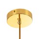 kelvo® ESTETICO KLV-101-0383 Κρεμαστό Φωτιστικό Οροφής για Λάμπα με Ντουί E27 AC 220-240V IP20 - Χρυσό Βούρτσας Πλατίνα & Λευκό - Μ30 x Π30 x Υ48cm - 8
