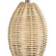 SEAHORSE 01956 Boho Επιτραπέζιο Φωτιστικό Πορτατίφ Μονόφωτο 1 x E27 AC220-240V IP20 - Φ23 x Υ40cm - Μπεζ Ξύλινο Πλέγμα με Μπεζ Καπέλο - 5 Χρόνια Εγγύηση - 6