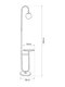 kelvo® CORDELIA KLV-102-0006 Επιδαπέδιο Φωτιστικό για Λάμπα με Ντουί 1 x E27 AC 220-240V IP20 - Μαύρο Ματ & Σατινέ Χρυσό Βούρτσας - Μ38 x Π30 x Υ180cm - 8