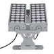 FLOOD-ZENA 90220 Προβολέας Wall Washer για Φωτισμό Κτιρίων LED 120W 10800lm 3° DC 24V Αδιάβροχο IP65 L38 x W30.5 x H24cm Θερμό Λευκό 2700K - Ασημί - 3 Years Warranty - 10
