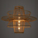 BALI 00862 Vintage Κρεμαστό Φωτιστικό Οροφής Μονόφωτο Μπεζ Ξύλινο Bamboo Φ60 x Y45cm - 3