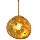 Μοντέρνο Κρεμαστό Φωτιστικό Οροφής Μονόφωτο Γυάλινο Χρυσό Φ28  DIXXON GOLD 01462 - 2