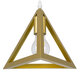 TRIANGLE 00610 Μοντέρνο Κρεμαστό Φωτιστικό Οροφής Πολύφωτο Χρυσό Μεταλλικό Πλέγμα Μ170 x Π22 x Y130cm - 6