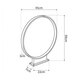 LUNEA GLB-103-0009 Φωτιστικό Κολωνάκι Κήπου LED 15W 1350lm 120° AC 220-240V Αδιάβροχο IP65 Θερμό Λευκό 2700K - Sanan SMD Chip - Μαύρο Ματ - Μ45 x Π7 x Υ50cm - 3 Χρόνια Εγγύηση - 5
