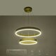 kelvo® VENOM KLV-101-0198 Κρεμαστό Φωτιστικό Οροφής LED 75W 7500lm 120° AC 220-240V IP20 Ρυθμιζόμενο Λευκό CCT με Χειριστήριο από 2700K έως 6000K Dimmable - Lumileds SMD Chip - Χρυσό Πλατίνα - Μ60 x Π60 x Υ40cm - 3 Χρόνια Εγγύηση - 15