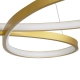 BUTTERFLY 61393 Μοντέρνο Κρεμαστό Φωτιστικό Οροφής LED 75W 7500lm 300° AC 220-240V IP20 Ρυθμιζόμενο Λευκό CCT με Χειριστήριο από 2700K έως 6000K Dimmable - Lumileds SMD Chip - Χρυσό Βούρτσας - Μ70 x Π55 x Υ4cm - 3 Χρόνια Εγγύηση - 8
