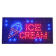 Φωτιστικό LED Σήμανσης ICE CREAM με Διακόπτη ON/OFF και Πρίζα 230v 48x2x25cm  96311
