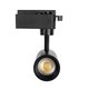 LUGANO 60804 Μονοφασικό Σποτ Ράγας LED 10W 1250lm 36° AC 220-240V IP20 Φυσικό Λευκό 4500K - Bridgelux COB Chip & TÜV SÜD Driver - Eurotrack 1PH - Μαύρο Ματ - Μ8.5 x Π5 x Υ18cm - 5 Χρόνια Εγγύηση - 3