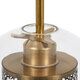 AVERY 00739 Μοντέρνο Κρεμαστό Φωτιστικό Οροφής Μονόφωτο Διάφανο Γυαλίνο με Χρυσό Μεταλλικό Πλέγμα Φ18 x Υ38cm - 7