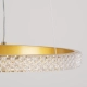 DIAMOND 61129 Μοντέρνο Κρεμαστό Φωτιστικό Οροφής LED 30W 3513lm 360° AC 220-240V IP20 Ρυθμιζόμενο Λευκό CCT με Χειριστήριο από 2700K έως 6000K Dimmable - Lumileds SMD Chip - Χρυσό Βούρτσας - Μ40 x Π40 x Υ3cm - 3 Χρόνια Εγγύηση - 5