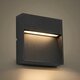 STEPINI GLB-103-0035 Φωτιστικό Σκαλοπατιού / Διαδρόμου LED 3W 270lm 45° AC 220-240V Αδιάβροχο IP65 Θερμό Λευκό 2700K - Sanan SMD Chip - Μαύρο Ματ - Μ11.5 x Π3 x Υ11.5cm - 3 Χρόνια Εγγύηση - 2