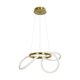 kelvo® GLOW KLV-101-0161 Κρεμαστό Φωτιστικό Οροφής LED 30W 3000lm 360° AC 220-240V IP20 Ρυθμιζόμενο Λευκό CCT με Χειριστήριο από 2700K έως 6000K Dimmable - Lumileds SMD Chip - Χρυσό Πλατίνα - Μ40 x Π40 x Υ30cm - 3 Χρόνια Εγγύηση - 3