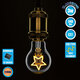 Λάμπα E27 A60 Deco Soft Letter Star LED FILAMENT 3W 240 lm 320° AC 85-265V Edison Retro με Διάφανο Γυαλί Ultra Θερμό Λευκό 2200 K Dimmable  99251
