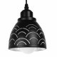 Μοντέρνο Κρεμαστό Φωτιστικό Οροφής Μονόφωτο Μεταλλικό Μαύρο Λευκό Καμπάνα Φ13  CLOUD 01482 - 1