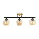RADIUS 201-0122 Vintage Φωτιστικό Οροφής με Ντουί 3 x E27 AC 220-240V IP20 - Χρυσό, Μαύρο & Διάφανο- Μ60 x Π13 x Υ16cm