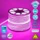 70567 OVALE 120° Degree Neon Flex Epistar LED SMD 2835 1m 12W/m 120LED/m 1212lm/m 120° DC 24V Αδιάβροχη IP68 Ροζ Dimmable