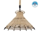  OZERO 01603 Boho Κρεμαστό Φωτιστικό Οροφής με Ντουί 1 x E27 AC 220-240V IP20 - Μπεζ & Μαύρο - Μ41 x Π41 x Y28cm