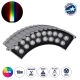  TREEJINA 90692 Κυρτή Μπάρα Φωτισμού Wall Washer για Φυτά - Δέντρα LED 18W 1530lm 10° DC 24V Αδιάβροχο IP67 Πολύχρωμο RGBW Dimmable DMX512 - Bridgelux SMD Chip - Γκρι - Μ29 x Π11 x Υ10.5cm - 3 Χρόνια Εγγύηση