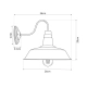 RAY 01065 Vintage Φωτιστικό Τοίχου - Απλίκα με Ντουί 1 x E27 AC 220-240V IP20 - Μαύρο - Μ26 x Π36 x Υ28cm - 5
