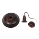 RAY 01052 Vintage Φωτιστικό Τοίχου - Απλίκα με Ντουί 1 x E27 AC 220-240V IP20 - Χάλκινο Εφέ Σκουριάς - Μ35 x Π40 x Υ32cm - 10